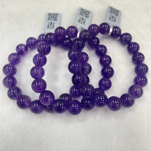 【书记甄选】天然紫水晶单圈手链 多样性发一件 约11mm 6390CK