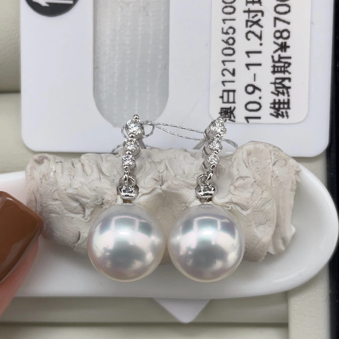 定制海水珍珠未镶嵌裸珠维纳斯海水澳白珍珠10.9-11.2mm