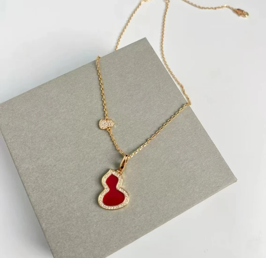 纯铜项链 大牌同款精工古法福禄葫芦项链轻奢