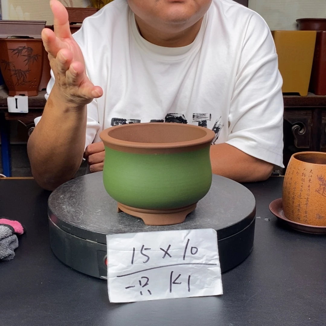 紫砂花盆货号一只K1