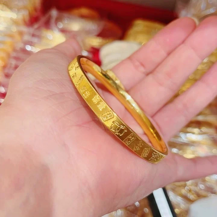 铜合金手镯 吉言拉丝闭口手镯气质百搭