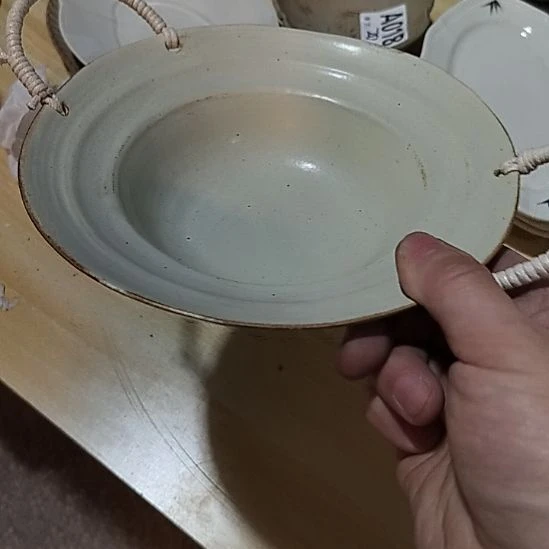 瓷片正品粗陶草帽提绳一个
