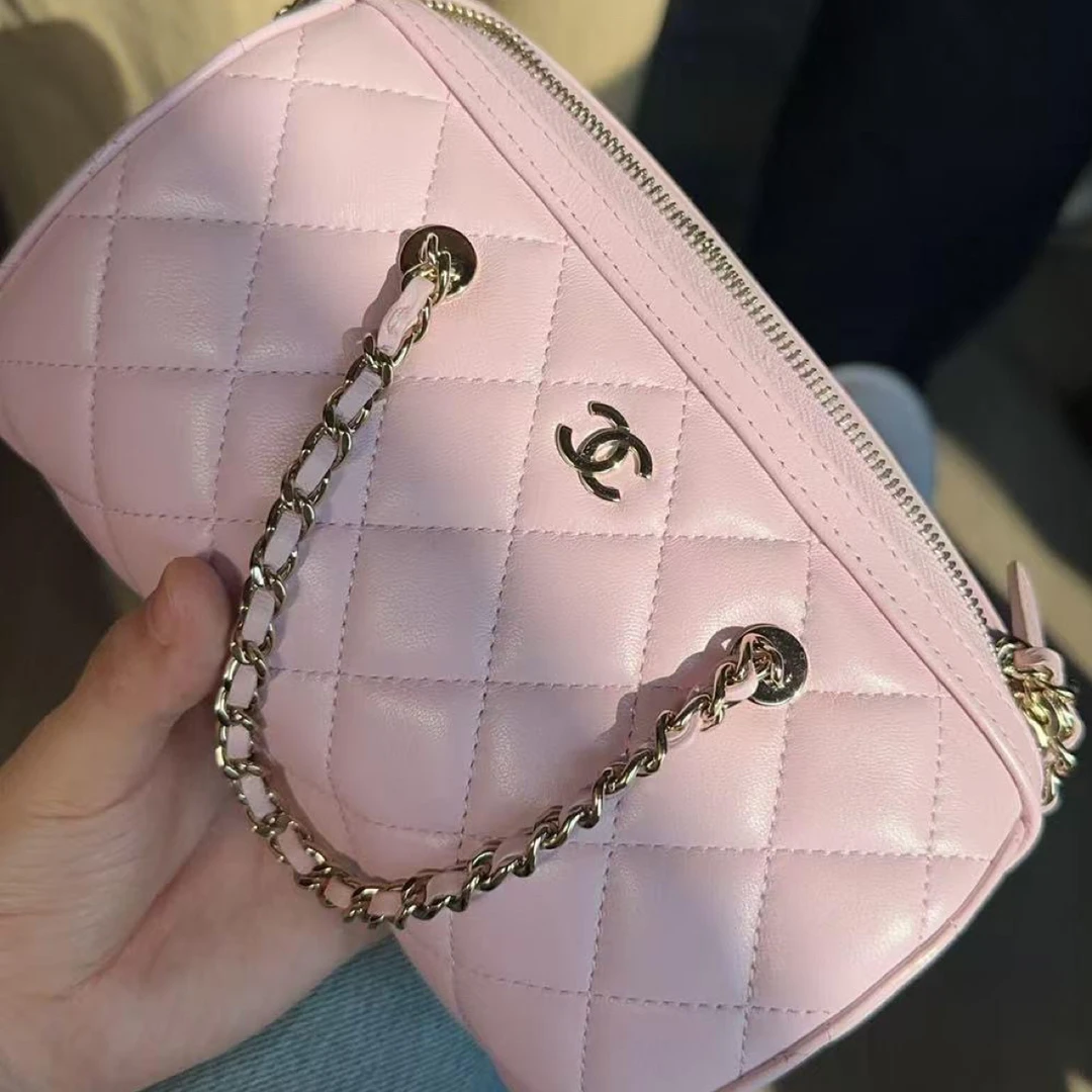 99新 Chanel/香奈儿 壹臻包展/保龄球粉色斜挎包47162968