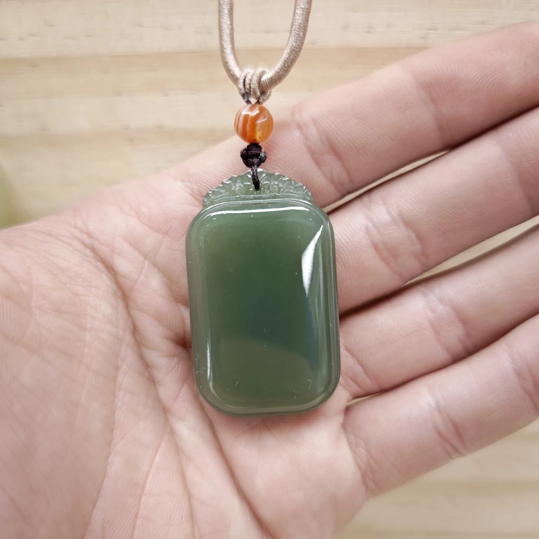 和田玉且末钢板料厚装无事牌24×40颜色可选多样性拍一发一