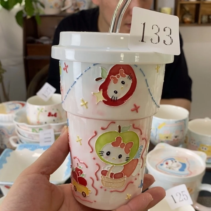 瓷片景德镇釉下彩手绘