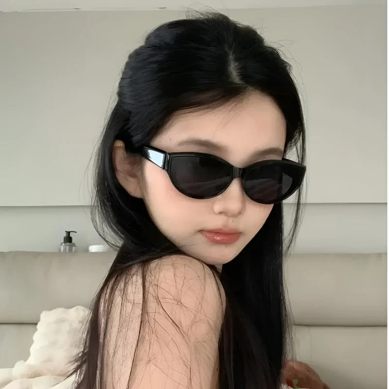 猫眼墨镜简约高级质感方圆脸显瘦气质欧美街拍遮阳太阳镜网红