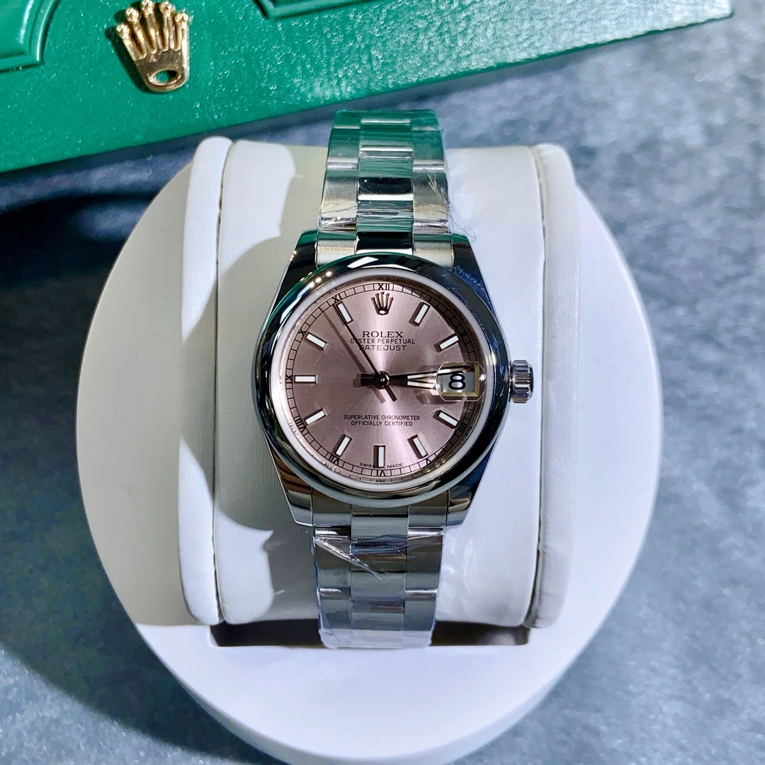 99新 Rolex/劳力士 日志型178240/表径31/自动机械/冰梅粉盘/时尚