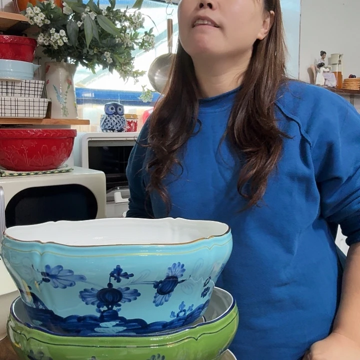 家***)骨瓷蓝色黄色绿色一套