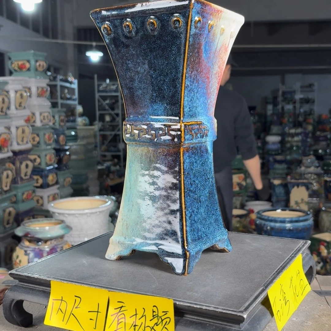 一风堂石湾花盆 内11高31