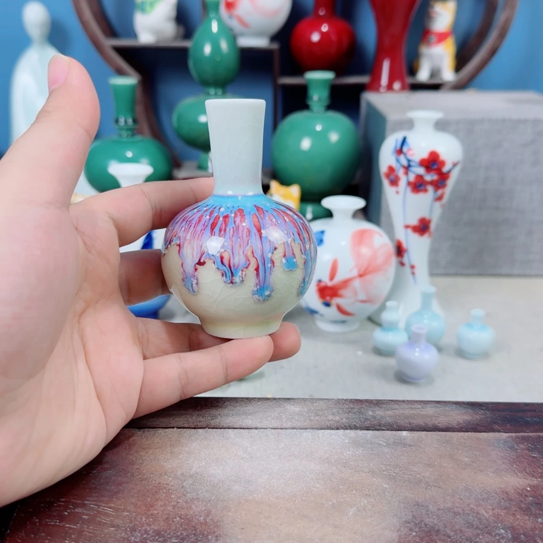 陶瓷手工小花器摆件