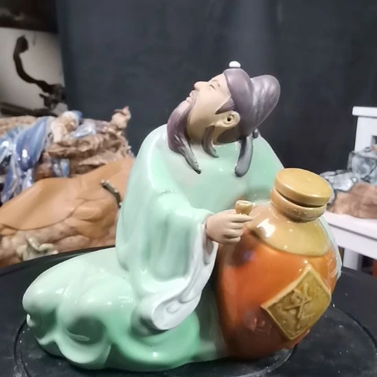 心***开石湾公仔陶瓷李白