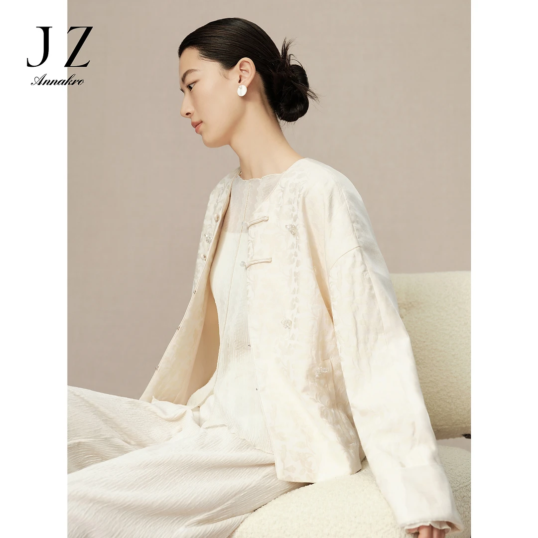 【辛小北专属】玖姿安娜蔻JTEQ40515肌理光泽时髦上衣外套女装秋