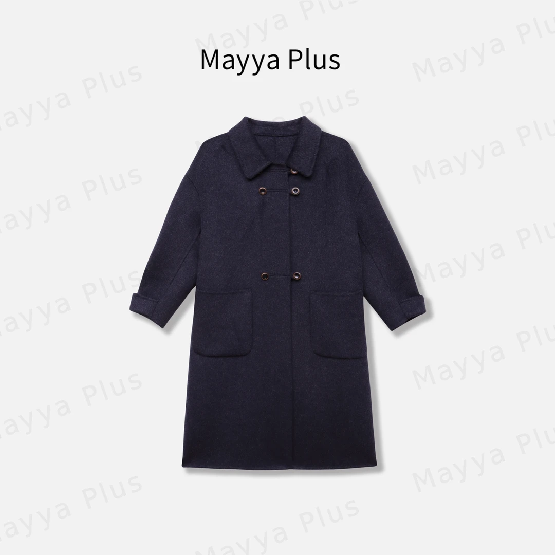 【高光时刻】Mayya Plus麦芽定制秋冬流光风绵羊毛大衣外套32537599