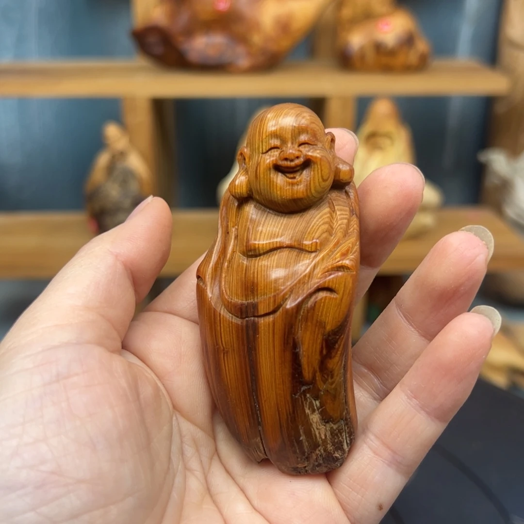 木周崖柏木摆件手把件