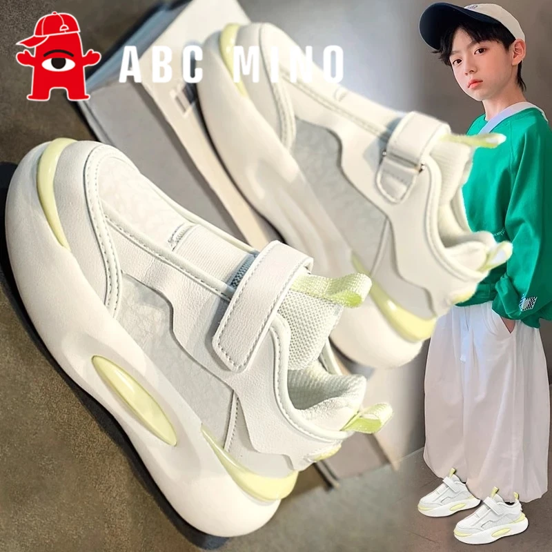 ABC MINO男童鞋2025秋冬新款休闲儿童软底板鞋中大童魔术贴运动鞋