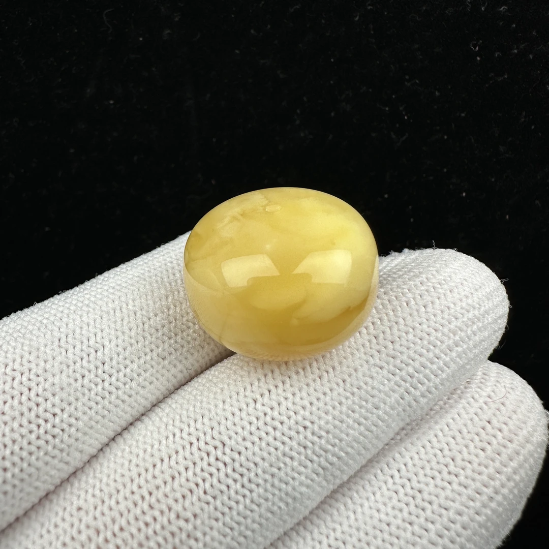 M4690天然原矿蜜蜡21.7×15.4mm平安扣 支持鉴定假一罚四