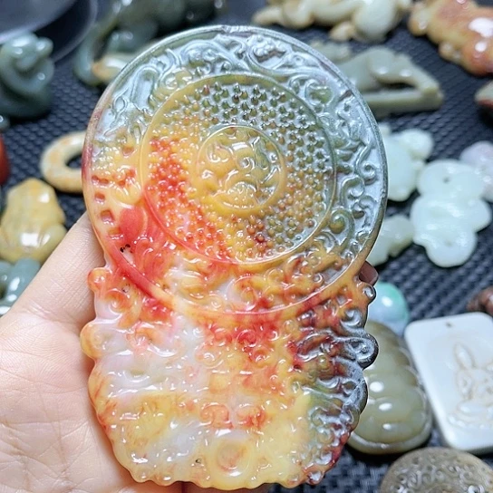 白玉菩提吊坠摆件