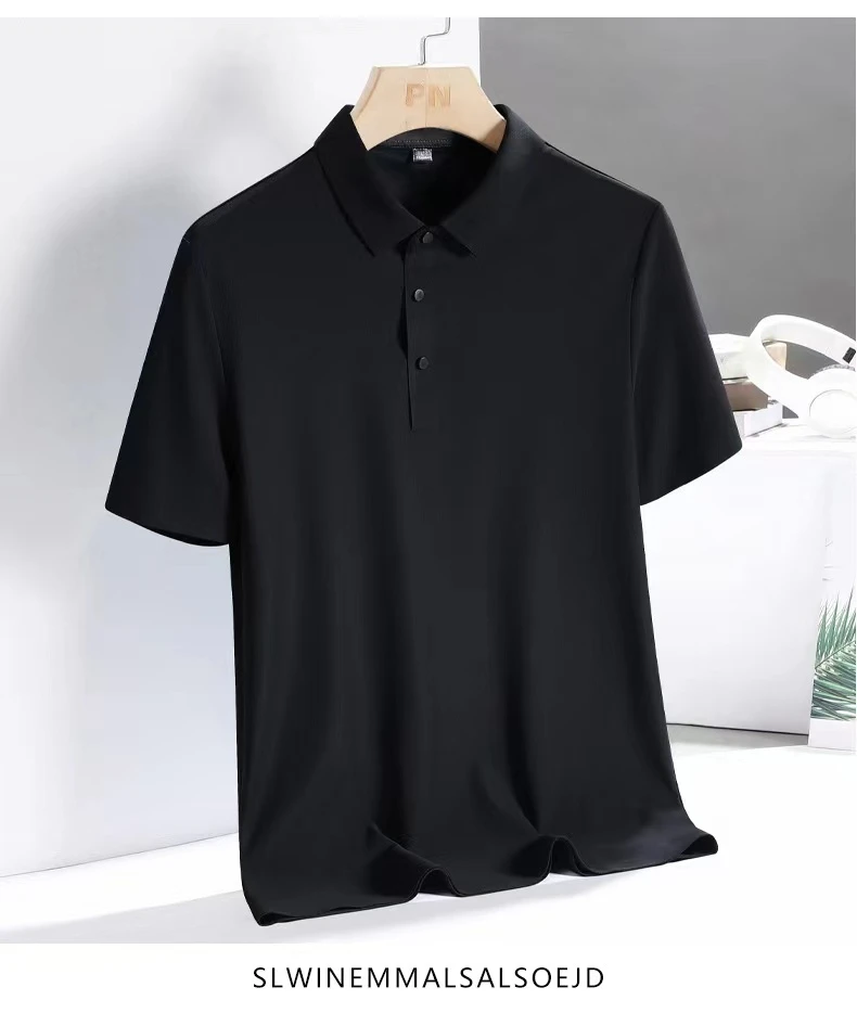 【2488】夏季冰丝锦纶弹力polo衫短袖