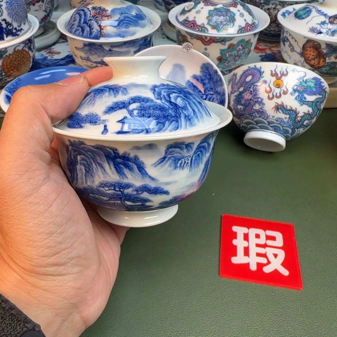 纯手工纯手绘茶具石头310