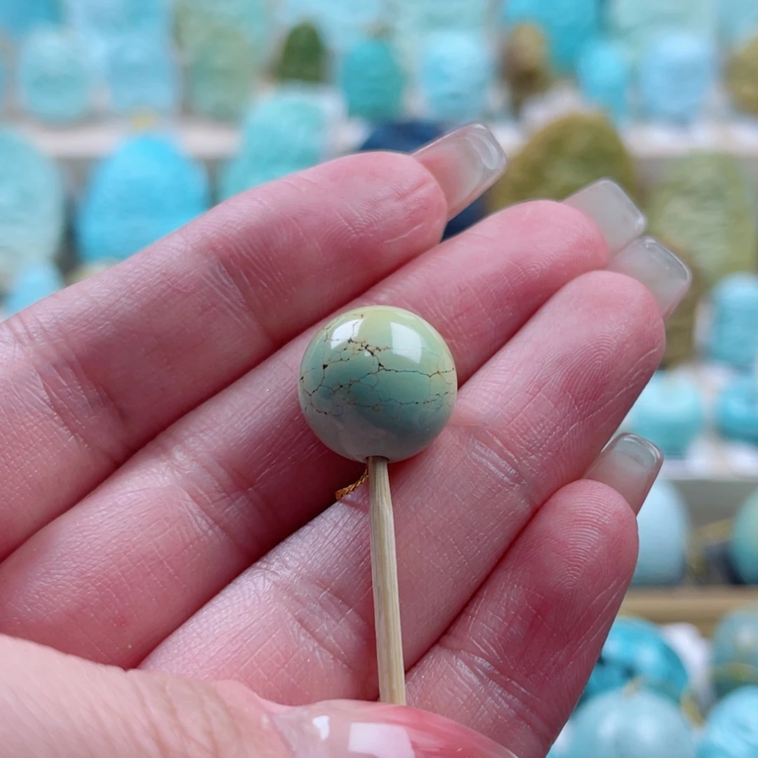 绿松石未镶嵌珠宝奇石13mm