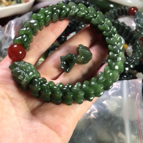 天然辰砂再****月手串手链现货