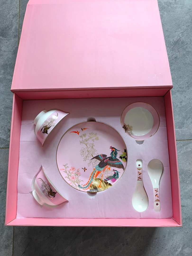 【花色303】景德镇高端骨瓷餐具“百鸟朝凤”系列套装搬家结婚乔迁