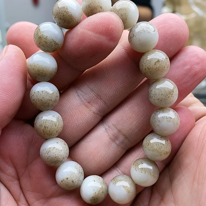 【闪购商品】未镶嵌手串和田玉12糖白