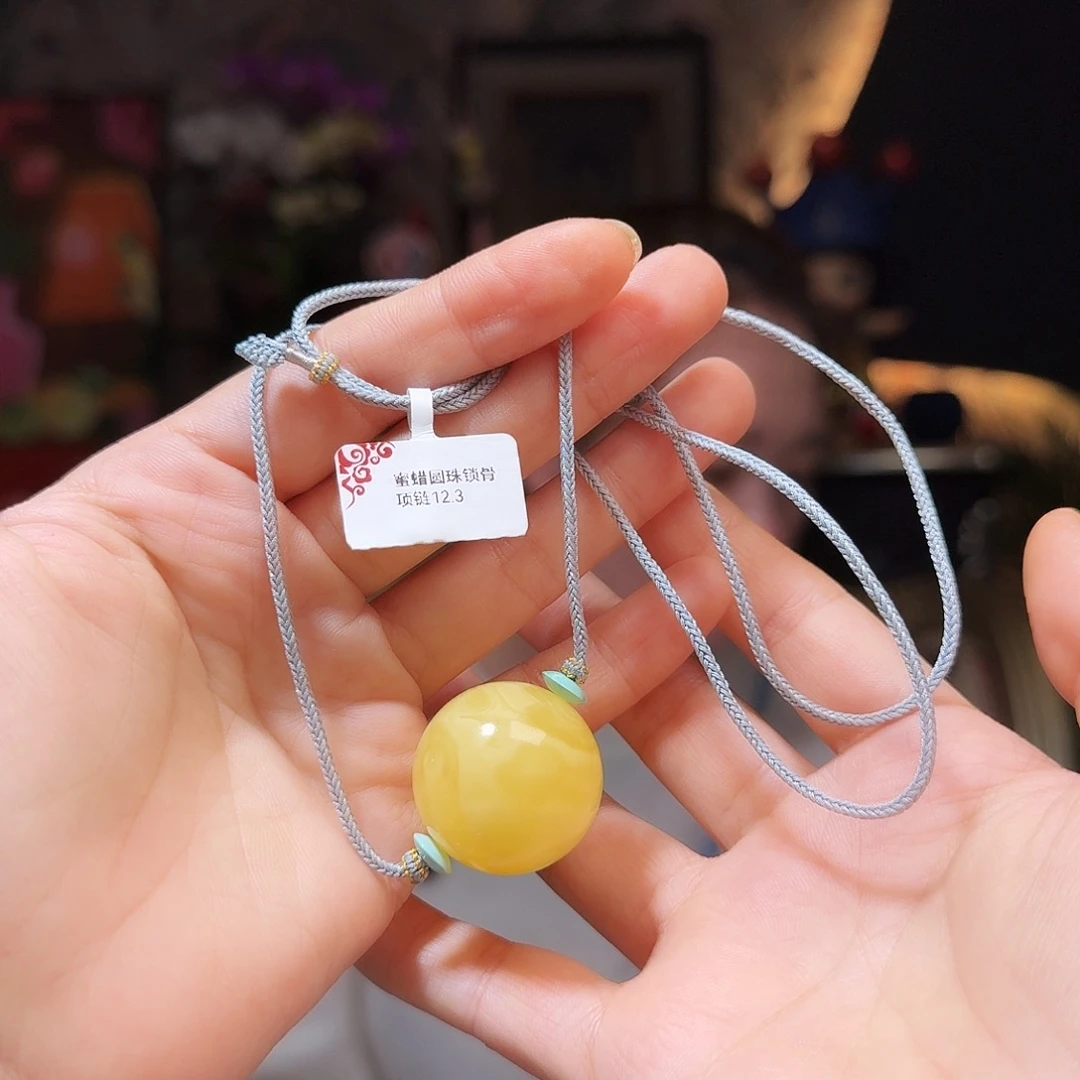 蜜蜡未镶嵌颈饰项链