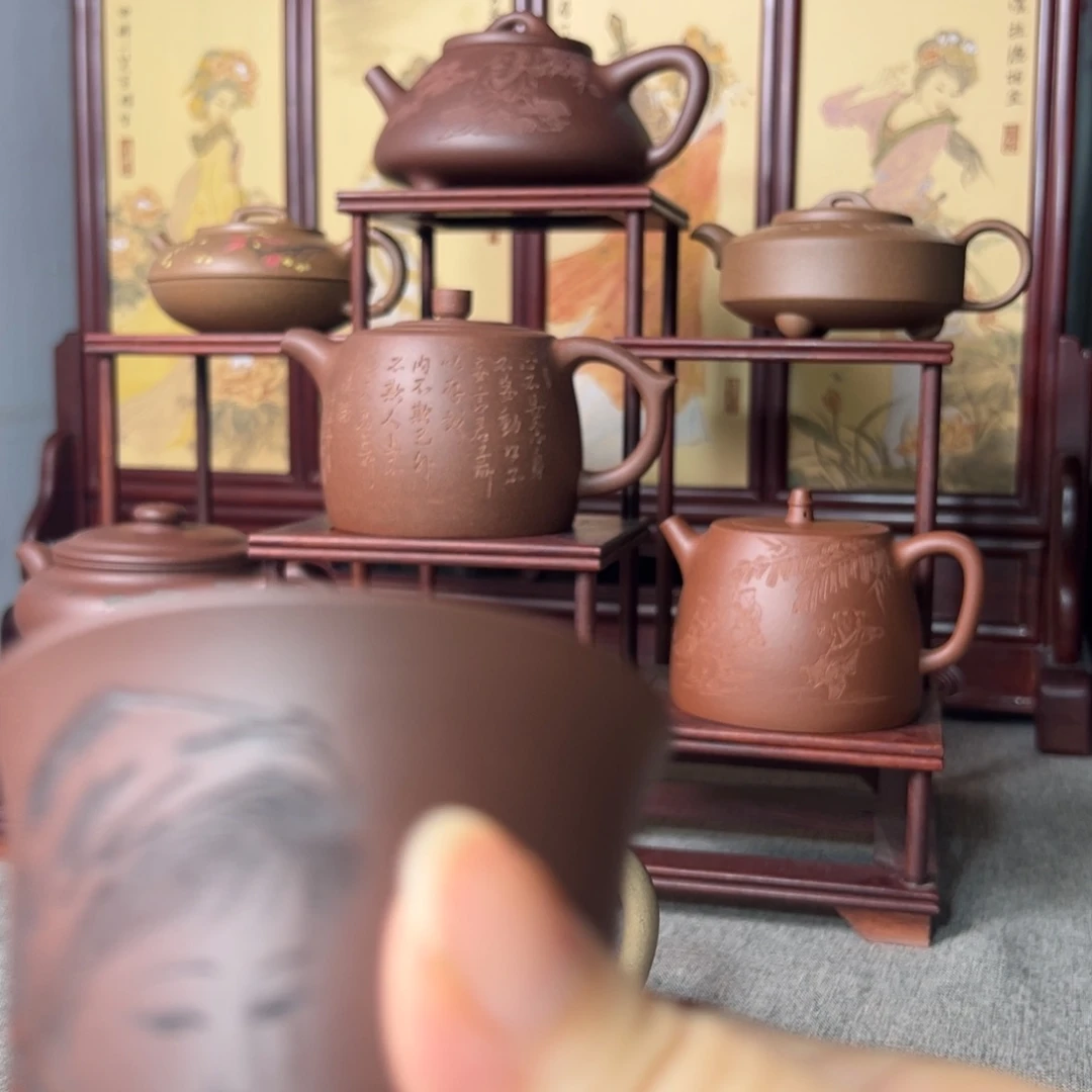 用***4茶杯紫砂原矿紫砂杯