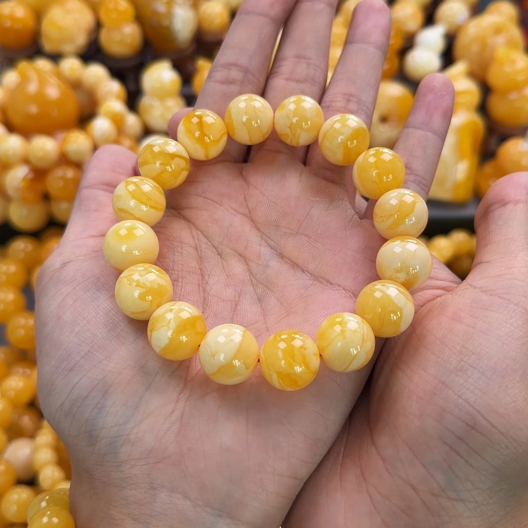 琥珀未镶嵌珠宝奇石15mm同料