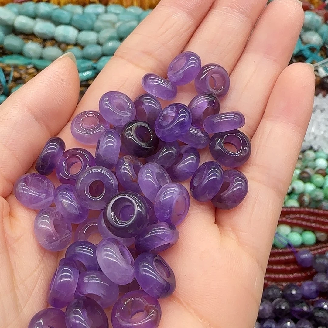 玛瑙/玉髓合金珠宝半成品紫水晶扣子4颗