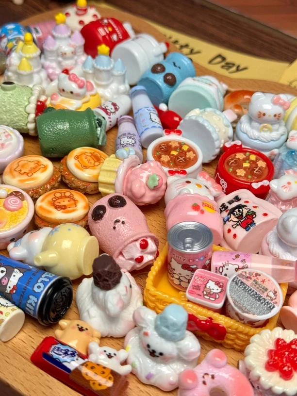 （全立体）微缩食玩树脂可爱配件diy冰箱贴卡通diy配件对对碰