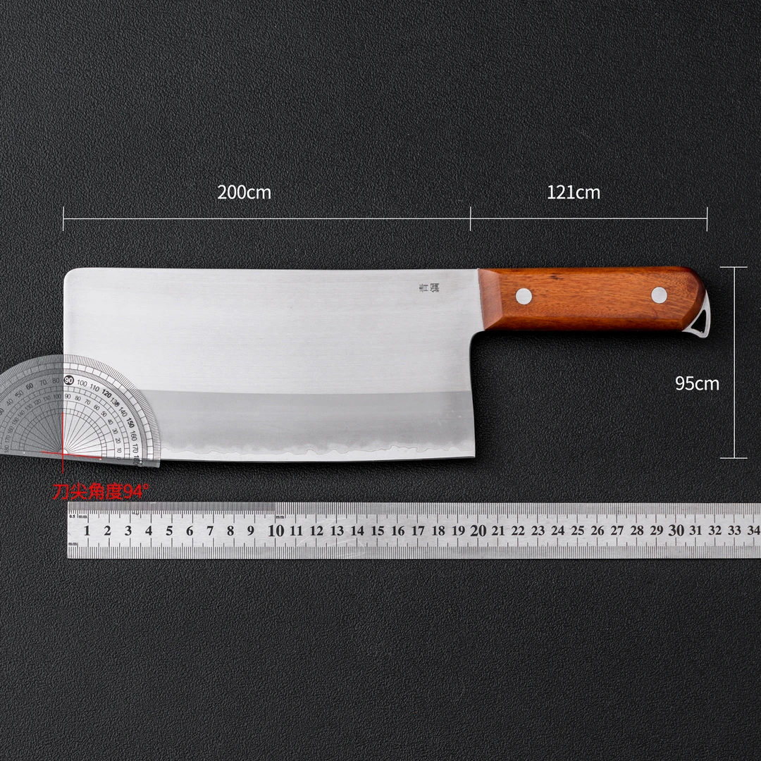 龙義長JP-136青二斩切刀手工研磨厨刀商用家用刀具新刀