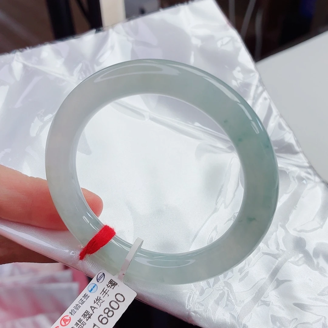 翡翠未镶嵌手镯20号-53圈口