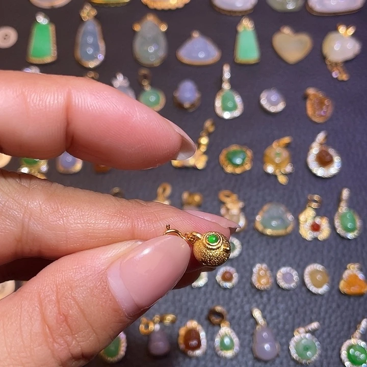 翡翠银S925镶嵌颈饰
