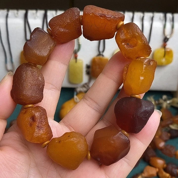 蜜蜡未镶嵌珠宝奇石手串