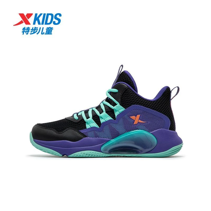特步童鞋2025春季男女童篮球鞋网面减震中大童运动鞋防滑童鞋鞋子