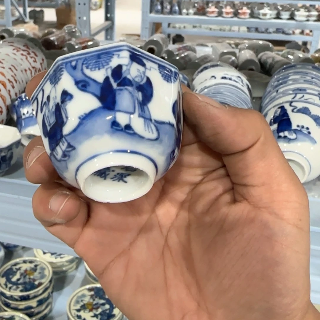 瓷片摆件手绘瓷器全部处理