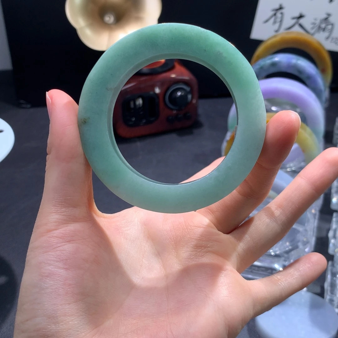 未镶嵌手镯套装定制翡翠满果绿 49-55圈口