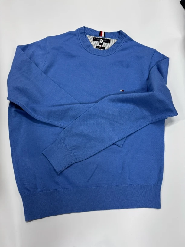 全新未使用 TOMMY HILFIGER 蓝色 2498 圆领 蓝色 针织衫 to