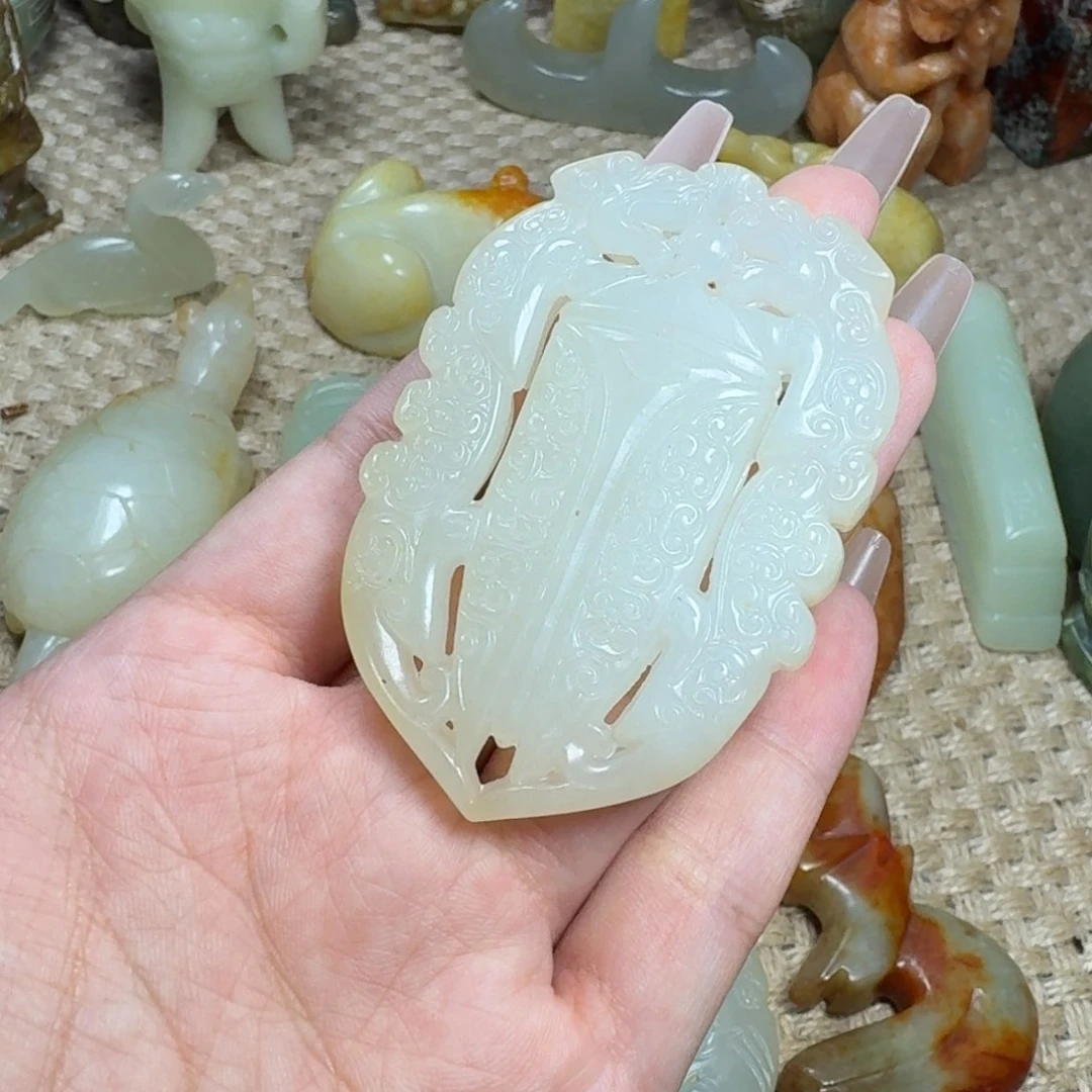 白玉菩提吊坠挂件