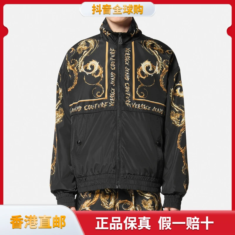 VERSACE JEANS COUTURE范思哲男士黑色夹克外套 E77GAS411