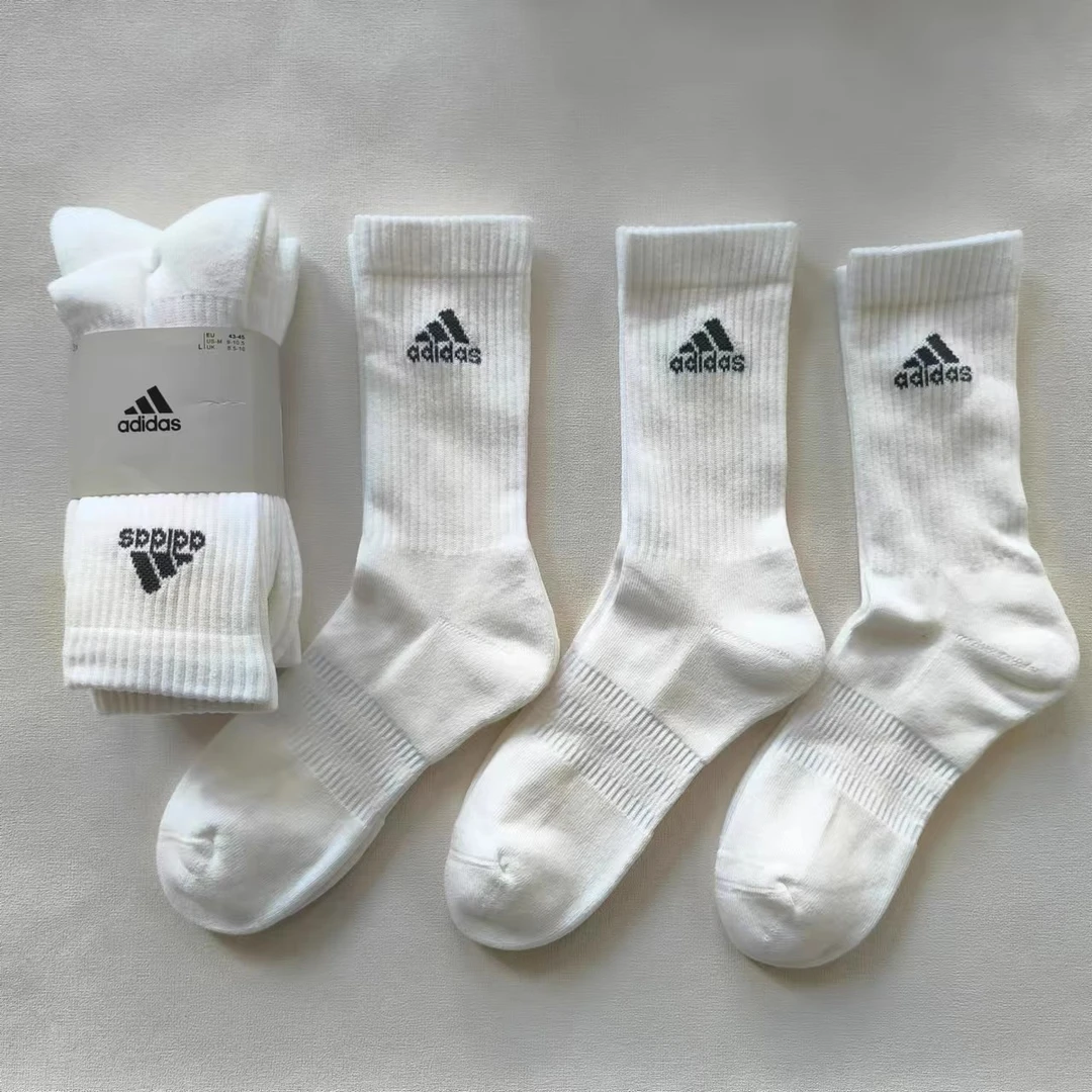 adidas/阿迪达斯男女袜2025冬季新款运动袜跑步训练袜透气长筒袜