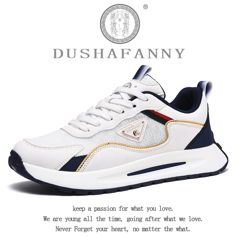 DUSHAFANNY/杜莎梵婗男士秋季休闲百搭透气情侣轻奢网面运动鞋子