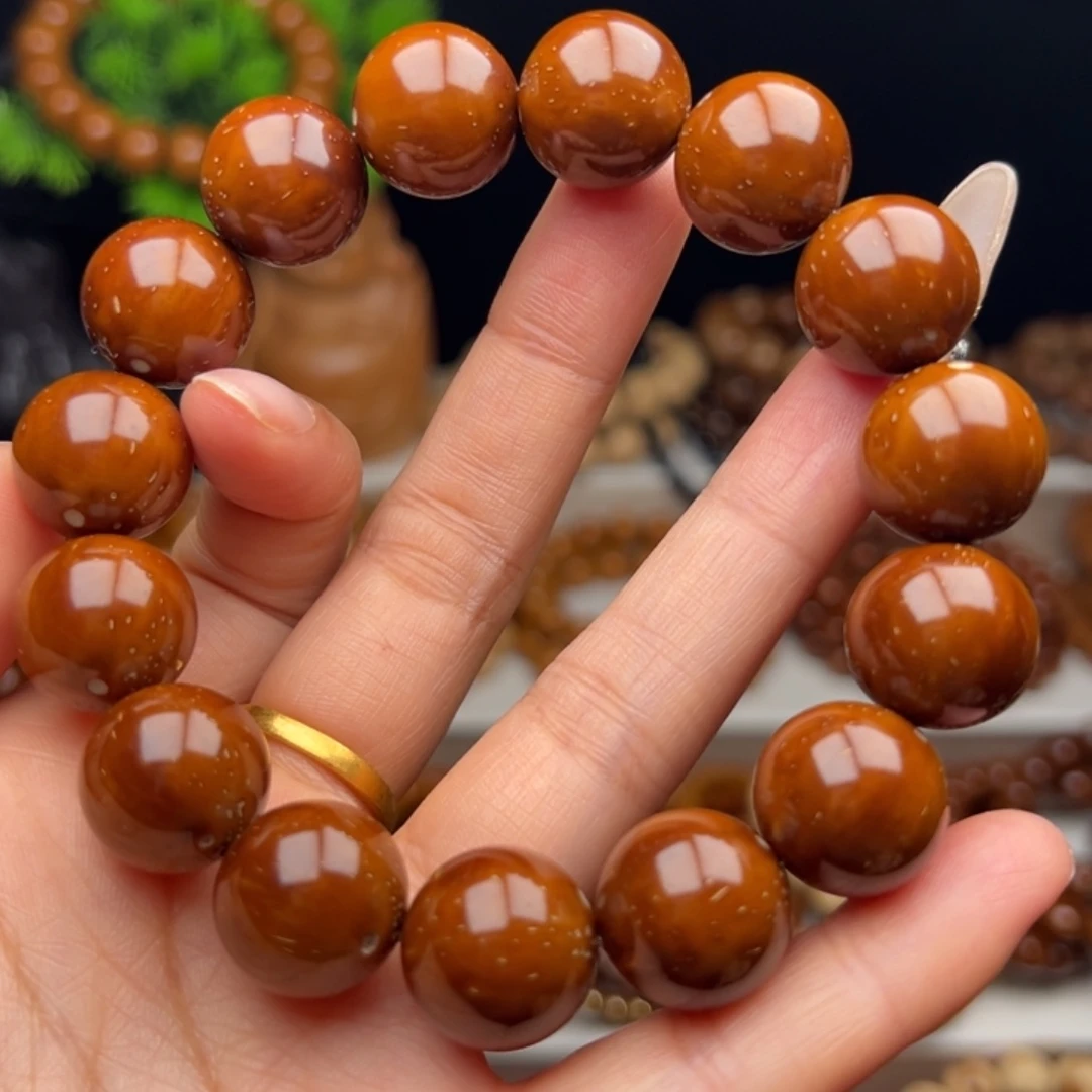 紫金鼠手串卡16半实心