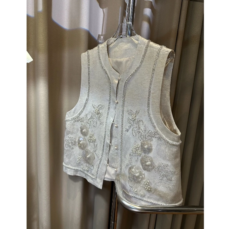 【AXIN定制】[一眼万年]轻奢精品系列设计款新中式重工马甲 3862