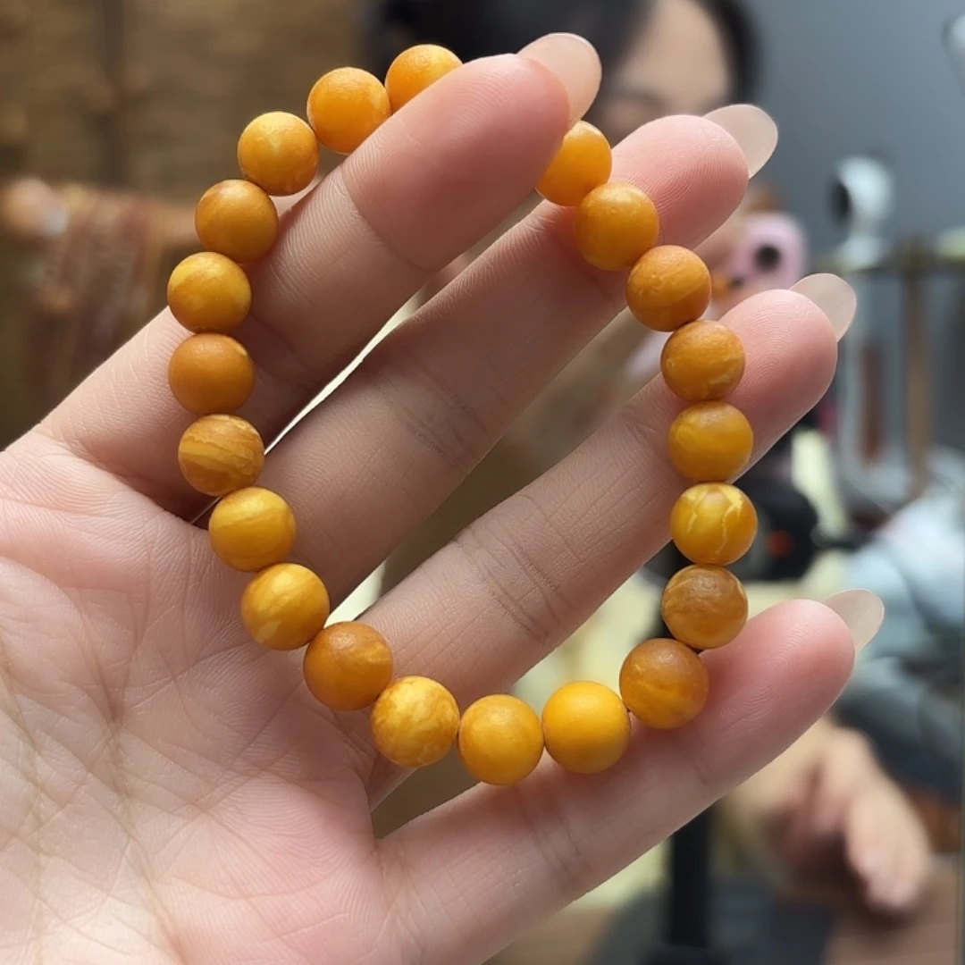 M***a琥珀未镶嵌手链手串8mm