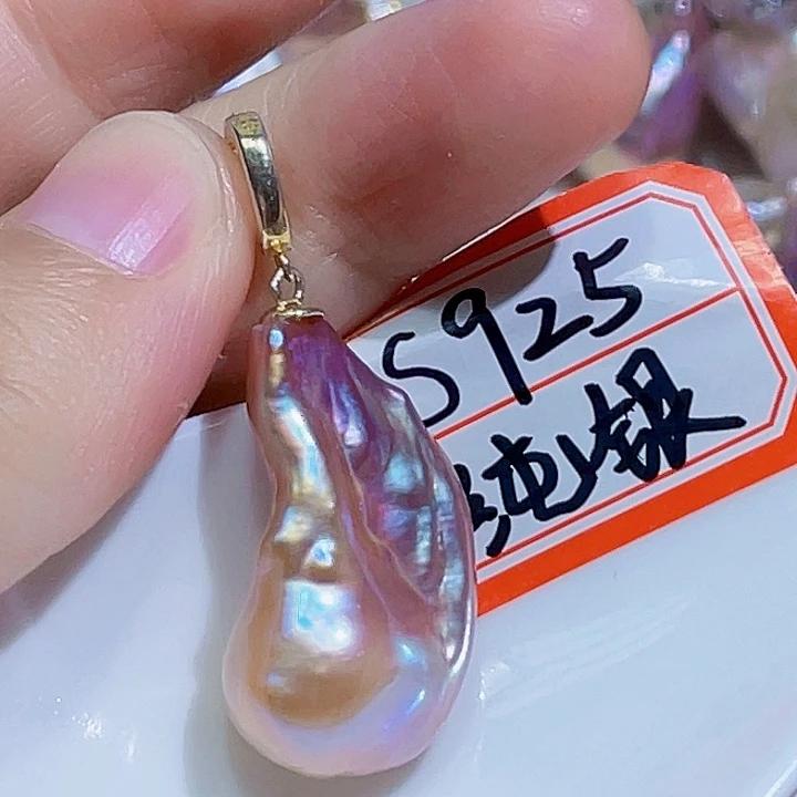 淡水珍珠银S925镶嵌颈饰