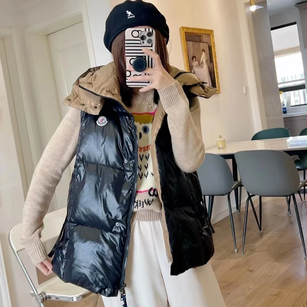 99新 MONCLER Moncler/蒙口 黑金Luzule连帽马甲 2码 99新