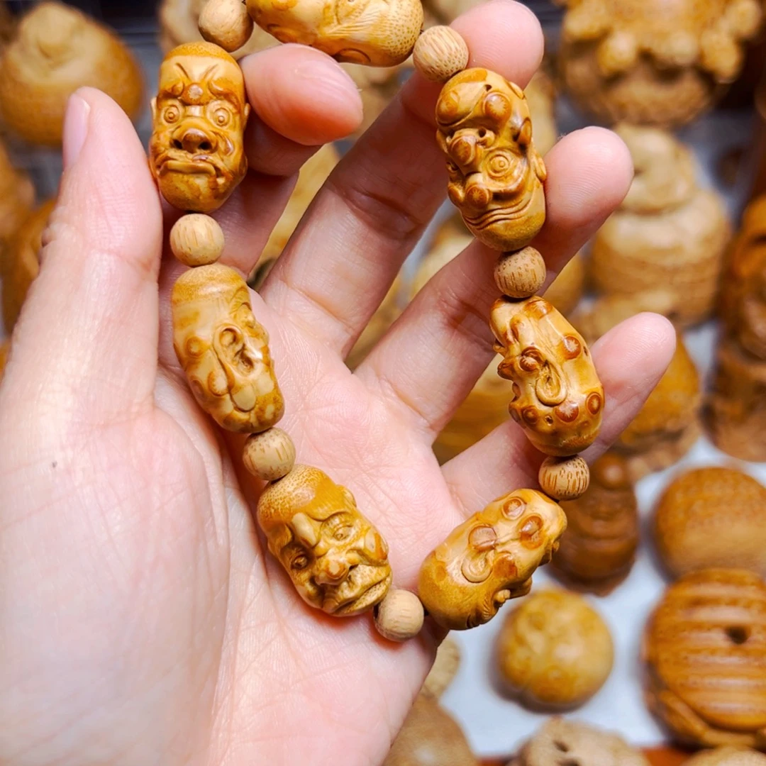 竹根雕竹雕手串。